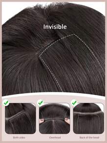 4PCS With 8 Clips Straight Clip In Hair Extensions 100% Real Human Hair Color 613# Light Blonde 12-18 Inch Double Weft Invisible Clip Hair Extensions Remy Natural Human Hair For Women Girl Daily Full Head Use Halloween Costumes