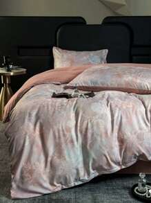 4 件套豪华多色床上用品套装，包括 1 张床单、1 个羽绒被套、2 个枕套，面料柔软舒适，适合家庭卧室和酒店