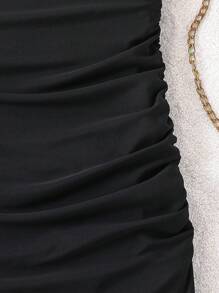 Vestido casual versátil y apropiado para todo uso de media longitud con tira de malla para niñas preadolescentes, ideal para vacaciones, verano y viajes