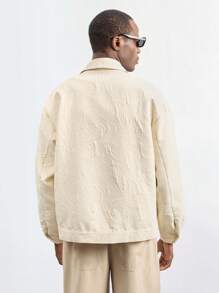 Maija Men's Casual Solid Color Textured Dual Pocket Jacket