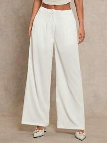 Glamine Women's Casual & Commuting Solid Color Wide Leg Pants,Summer Outfits For Women Fall Cloth For Women