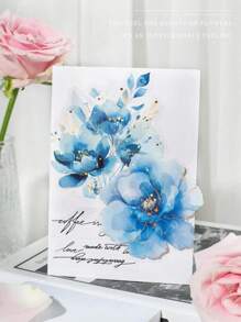 10 件/包 复古大尺寸铝箔花卉植物闪亮花朵装饰贴纸 适用于日记本剪贴簿