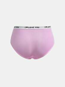 SHEIN 6pcs/Set Tween Girls Comfortable Letter Elastic Waist Breathable Panties, Simple Design - Multicolor - View 12