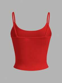 SHEIN EZwear 4 件女式紧身短款休闲吊带背心，适合夏季