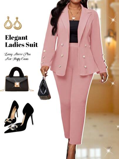 Fleurora Autumn And Winter Elegant Red Knitted Lapel Button Long Sleeve Plus Size Faux Fur Coats Valentine Day New Years Women Outfit