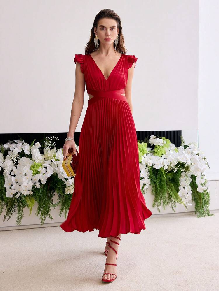 MOTF Soiréza HOLLOW OUT PLEATED DRESS