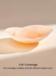 LUVLETTE Plus Reusable Sticky Self-Adhesive Breathable Perforated No-Show Silicone Nipple Covers-With Free Nipple Pasties-Ready-To-Go Travel Essentials Nipple Cover