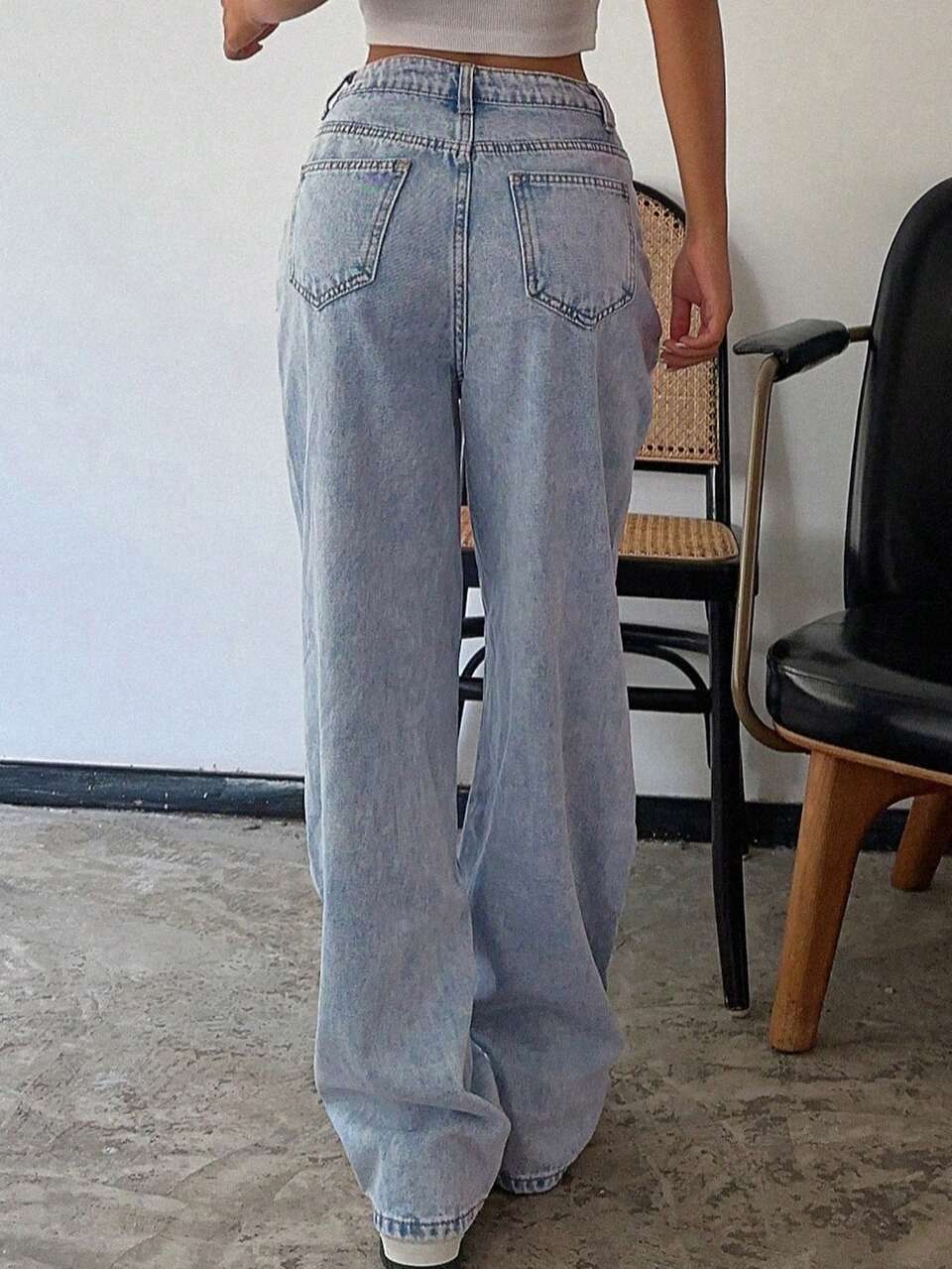 High Waisted Wide Leg Jeans