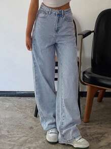 DAZY High Waisted Wide Leg Jeans