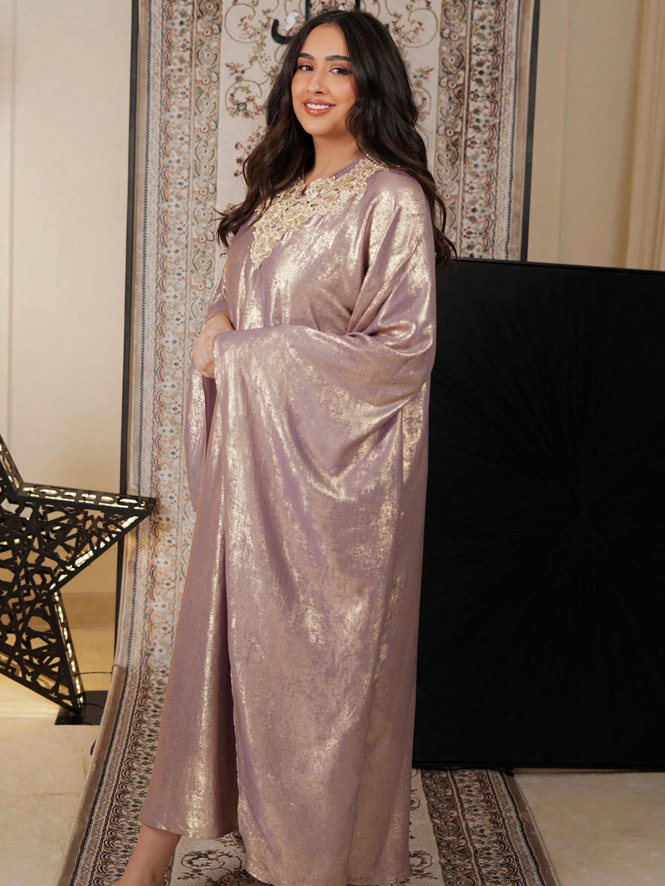 Al Najma جلابيات قفاطين فستان نسائي أنيق طويل الأك...