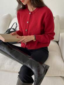 DAZY Button Front Cardigan,Long Sleeve Tops,Fall Clothes Jacket