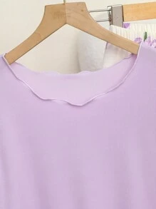 Girls Casual Cherry Blossom Print Short Sleeve T-Shirt And Loose Pants Set, Summer,Summer Travel