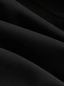 SHEIN MOD Black Casual Minimalist Chic Sexy Women's Jumpsuit - Black - View 4