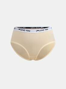 SHEIN 6pcs/Set Tween Girls Comfortable Letter Elastic Waist Breathable Panties, Simple Design - Multicolor - View 5