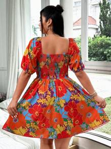 Flirla Women Casual/Holiday Floral Print Dress - Multicolor - View 2