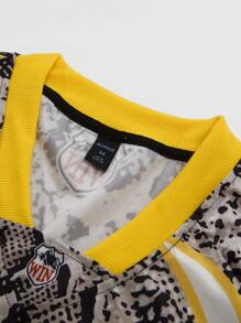 ROMWE MEN Prep Men's Ice Hockey Jersey Short Sleeve T-Shirt, Sports Tee For Summer - Multicolor - View 6