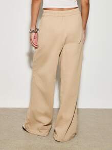 AiiRZ Pantalones deportivos de pierna ancha a medida, con pliegues frontales, pantalones jogger para usar en casa, ropa deportiva y casual, pantalones cómodos y elásticos para otoño e invierno, para uso en la oficina o en casa