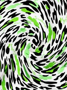 PopScrub St. Patrick's Day Shamrock "Good Luck" Women Healthcare Scrub Uniform Top - Multicolor - View 4