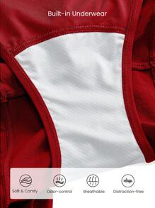 GLOWMODE 4" VitalSwift High-Waisted Running Shorts With Built-In Underwear Drawstring Pocket Workout Daily Gym Summer Quick Dry Moisture Wicking Anti-Odor