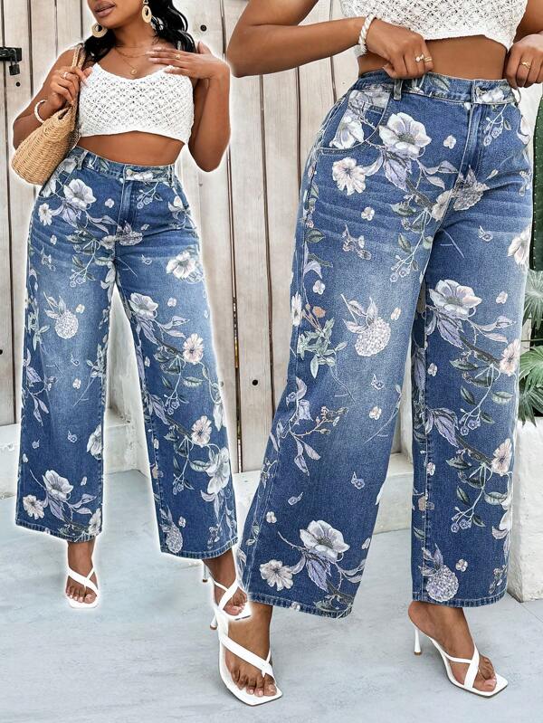 Slaydiva Plus Size Blue Casual Straight Leg Jeans Summer,Vacation Outfits Woman,Easter,Spring,Western,Office Outfits For Women,Rave Outfits,Baby Shower Dress,Cottagecore,Country Outfits Women,Old Money Style Women,Going Out Outfits, ,Festival Outfits,Rodeo Outfit,Airport Outfit For Women,Kpop,Tropical Vacation Woman Clothes,Nashville Outfits,European Summer,Concert,Cowgirl Outfit,Graduation Outfit Beach Outfits For Woman,Vacation Outfits Women,Beach,Boho Women Clothing,Cruise Attire Women,Old Money Style Women,Ibiza Outfits,Boho Chic,Baggy Jeans Flowy Pants High Waisted Jeans