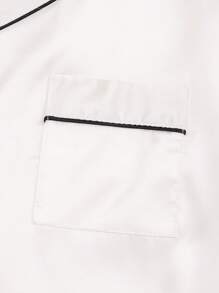 两件套少女香槟色纯色斜纹长袖上衣和裤子睡衣套装，春秋季少女缎面睡衣套装