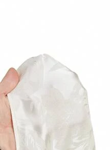 Al Najma 女士 V 领蝙蝠袖宽松优雅土耳其连衣裙 - 白色 - 查看 4