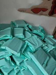 20pcs Thickened Waterproof Solid Color Packing Bags, Versatile Pouch For School, Office, Shipping And Mailing - Mint Green - View 9