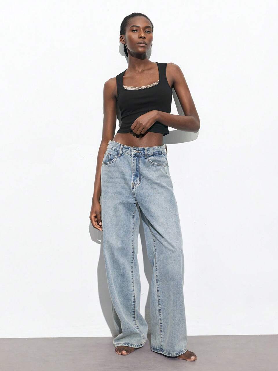 SHEIN Maija Neuer Frühlings- und Sommerlook: zweifarbiges Oberteil mit Leomuster, sexy, urban, elegant, romantisch, ideal für Ausgehen, Urlaub, Partys, Musikfestivals, im alten Geld-Stil