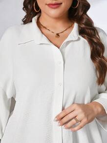 SHEIN Essnce Plus Size Women's Summer Business Casual Graduation Outfit Beach Outfits Streetwear Teacher Going Out Outfits Country Concert Outfit Work Clothes Women Button Up Shirt Women Lounge Sets For Women Vacation Outfits Women Business Casual Woman Workout Sets Women Vacation Outfits Woman Beachwear New Fashion Fashion Casual Commuting Vacation Linen Apricot Trousers And Vest And White Shirt 3-Piece Sleeves 3-Piece Suit - Khaki - View 6