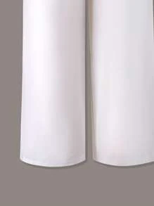 1pc Tween Girl Spring/Summer Double-Layer Organza Ruffle Trim Elegant Spaghetti Strap Jumpsuit - White - View 5