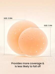 LUVLETTE 加可重复使用的粘性自粘透气穿孔隐形硅胶乳头罩 - 附赠乳贴 - 即用型旅行必备乳头罩 - Almond - 查看 11