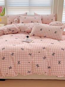 Set de 2 fundas de almohada de poliéster con estampado floral, transpirables y lavables, para decoración de dormitorio de niños/niñas (funda de relleno no incluida)