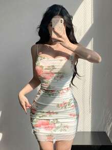 DAZY Women Back To School Short Dress Floral Sundress