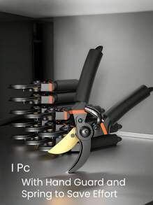 1 件 SK5 钢加厚树枝剪，适用于强力修剪粗树枝、花园和果树修剪 - 黑色 - 查看 3