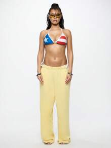 SUMWON WOMEN Wide Leg Jogger Sweatpants Cozy Fleece Athletic Loungewear With Pockets Elastic Waist Casual Workout Training Athleisure Pants Fall Winter ComFort Graduation,Back To School Outfits,Graduation,Teacher Outfits For Women,Back To School