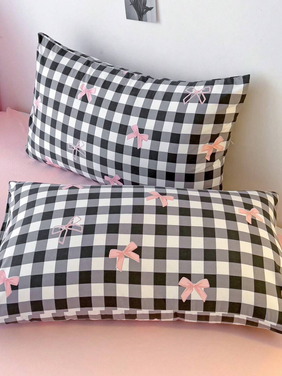 2pcs Floral Print Breathable Washable Bedding Set, Pillowcase (Inner Filler Not Included), For Boys/Girls Dorms - Multicolor - View 1