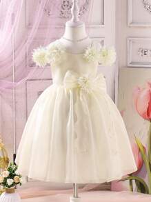 SHEIN Young Girl Casual Solid Color Simple Everyday Dress - Multicolor - View 5