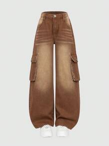 Tween Boy 休闲洗水直筒牛仔裤