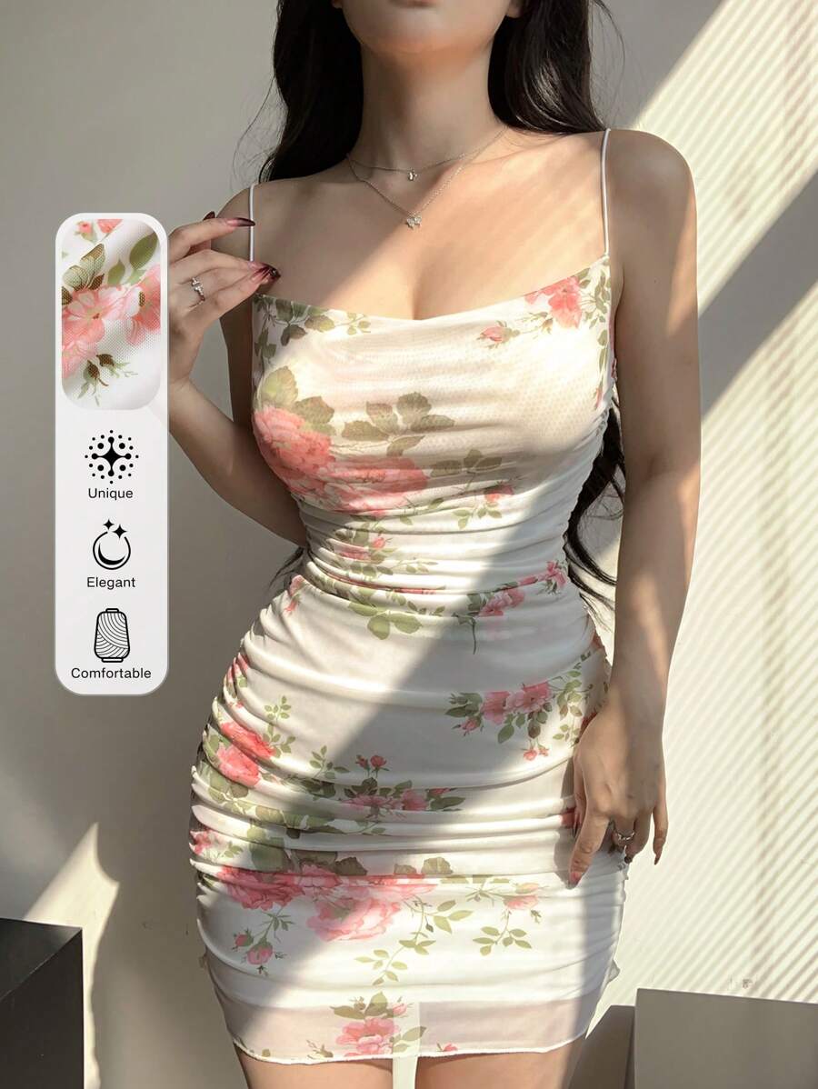 DAZY Women Back To School Short Dress Floral Sundress