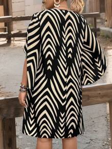 SHEIN LUNE Plus Size Women's Loose Floral Print Woven Dress