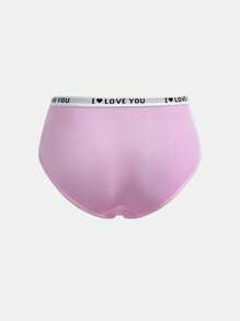 SHEIN 6pcs/Set Tween Girls Comfortable Letter Elastic Waist Breathable Panties, Simple Design - Multicolor - View 6