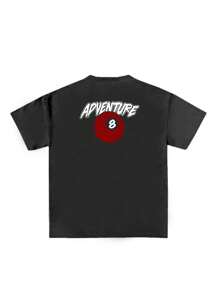 INAWLY T-shirt graphique à manches courtes pour femmes, col rond, avec l'impression d'un slogan et d'une boule de billard 8. Tops graphiques pour femmes
