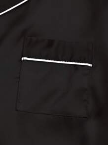 少女纯色斜纹布长袖上衣和裤子两件套睡衣套装，春秋季睡衣套装两件套睡衣套装睡衣套装少女服装少女睡衣缎面