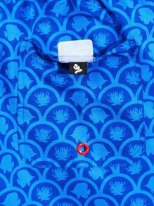 Manfinity Swimmode Men's Letter Logo Drawstring Waist Loose Casual Beach Shorts - Blue - View 6