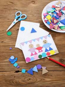 500 piezas Geometría DIY Pegatinas de espuma autoadhesivas, para fiestas y manualidades, arte y artesanía, manualidades DIY