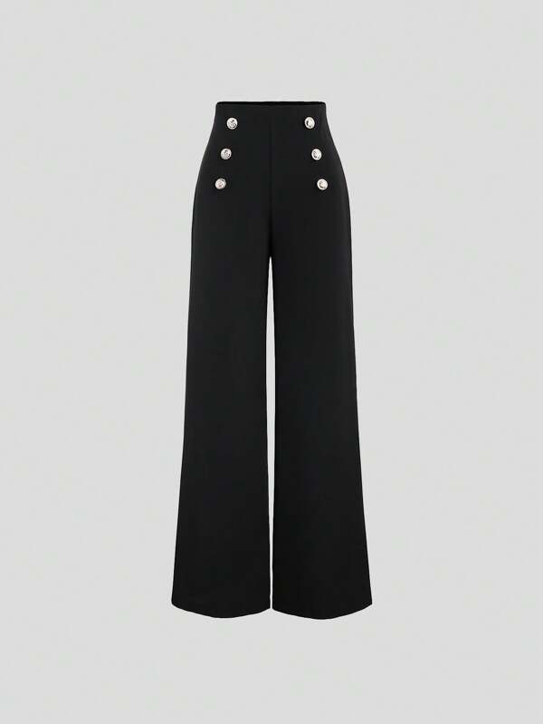 Sweetra 女士阔腿纽扣阔腿裤