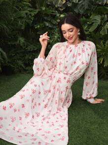 Modelyn Conjunto de 2 piezas para mujer: blusa con cuello cuadrado y mangas abullonadas, y falda plisada, para primavera/verano
