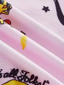 LOONEY TUNES X SHEIN Women Pink Cute Tweety & Sylvester Cartoon Print Cami Top And Shorts Pajama Sets, Summer Sets For Women Women Pajamas Family Women Sleepwear Two Pieces Summer Outfits - Pink - View 6