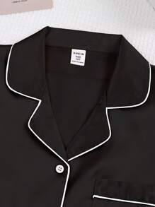 少女纯色斜纹布长袖上衣和裤子两件套睡衣套装，春秋季睡衣套装两件套睡衣套装睡衣套装少女服装少女睡衣缎面