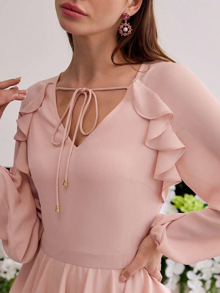 MOTF Soiréza RUFFLE LAYERED KNOT DRESS